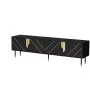 TV-kapp cama meble Cama 4D MOUNTAIN 2040×400×550 mm must + kuldne puitlaastplaadist pealispind