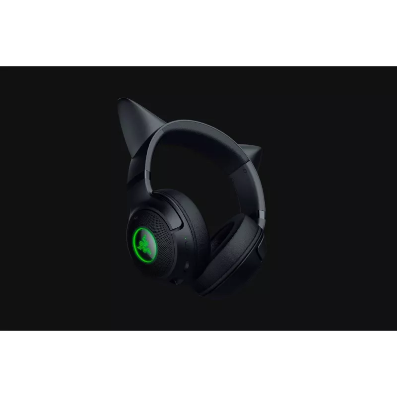 Peakomplekt Razer Kraken Kitty V2 BT — juhtmevaba Bluetooth, ümberkõrvaklapid, peapael, 20–20000 Hz, 325 g, must