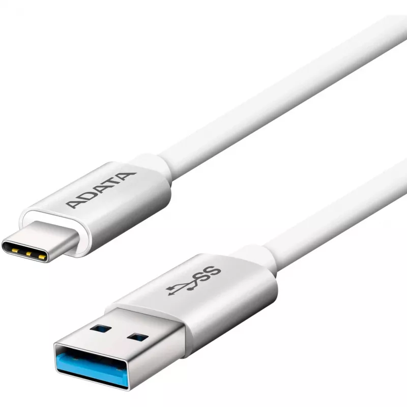 ADATA USB-C - USB 3.0, 1m USB-kaabel USB 3.2 Gen 1 (3.1 Gen 1) USB C USB A valge