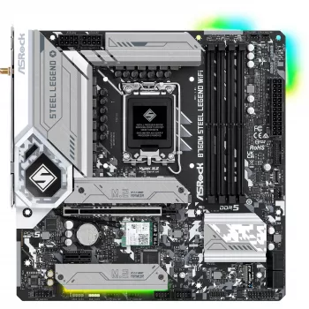 Emaplaat ASRock B760M Steel Legend WiFi — Intel B760, LGA 1700, micro ATX, DDR5, 4 DIMM, 128GB, Wi‑Fi 6E, 2.5Gb LAN