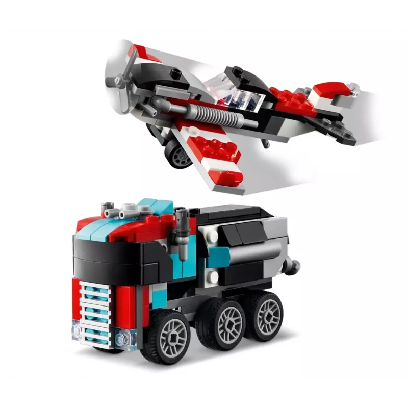 LEGO Creator 2-in-1 lameveoauto koos helikopteriga komplekt 31146, ümberehitatav mudel lastele