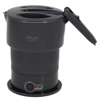 Adler AD 1377G elektriline veekeetja, 0,6 l mahutavus, 600 W, hall, plastik/silikoon/roostevaba teras