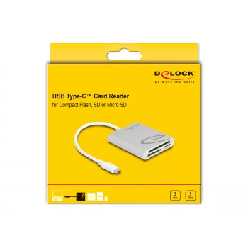 Kaardilugeja DeLOCK 91005 USB 3.2 Gen 1 USB-C Hall CF MMC MicroSD