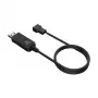 DC astmelise pinge tõstmise kaabel Akasa AK-CBFA10-60BK USB-lt 3-pin ja 4-pin PC ventilaatorile, 60 cm