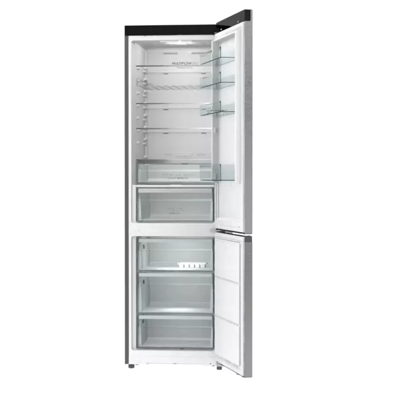 Külmik-sügavkülmik Gorenje NRB620E61X4WFE, eraldiseisev, roostevaba teras, kogumaht 413 L, sügavkülmik all 130 L, NoFrost, LED-ekraan