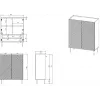 Riiul cama meble ONDA ONDA 98×45×127 cm roheline, põrandale asetatav seinakapp
