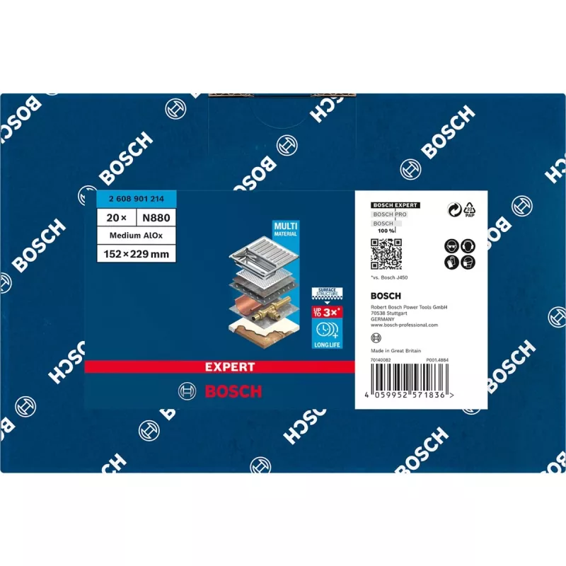 Bosch 2 608 901 214 käsitsi lihvimistarvik Lihvimistald Keskmise karedusega 1 tk