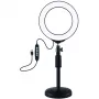 LED-ringsvalgus 16 cm statiiviga kuni 33 cm, USB, RGBW