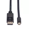 Roline DisplayPort-kaabel, DP ST - Mini DP ST, must, 1,5 m (11.04.5638)