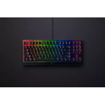 Mehaaniline mänguklaviatuur Razer MustWidow V3 Tenkeyless — USB, QWERTY US, Razer kollane lülitid, RGB-taustvalgustus, must