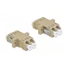 Fiiberoptiline adapter DELOCK LC emane-ema OM2 dupleks (2 tk, kilekott)