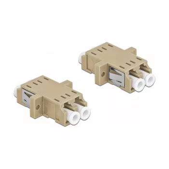 Fiiberoptiline adapter DELOCK LC emane-ema OM2 dupleks (2 tk, kilekott)