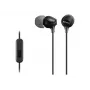 Sony MDR-EX15AP, juhtmega, 8 - 22000 Hz, kõned/muusika, 3 g, peakomplekt, must