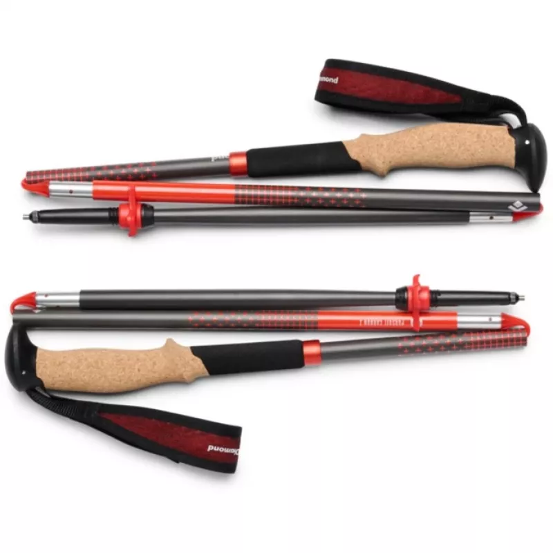 Trekking Poles Pursuit Carbon Z, Fitness Device Anthracite/orange, 1 paar, 120 cm