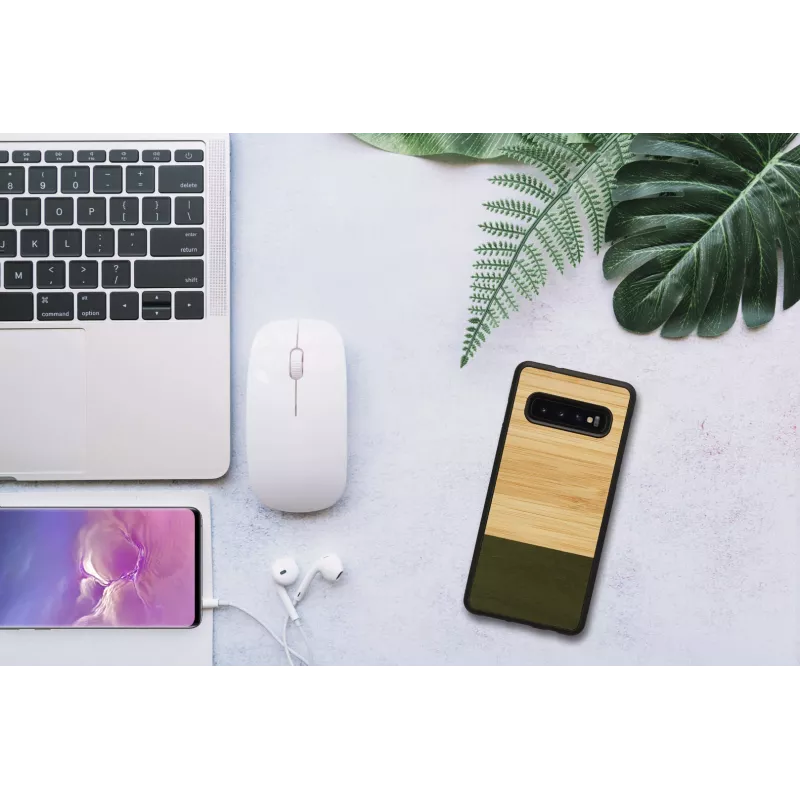 Nutitelefoni ümbris man and wood Galaxy S10-le — bambusmets must