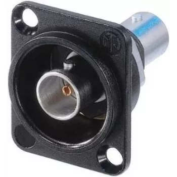 Neutrik NBB75DFIB-P - BNC - Must - Roostevaba teras - Messing - Polüoksümetüleen (POM) - Polütetrafluoroetüleen (PTFE) - Tsink - Messing - 1,5 V - 3 mO (NBB75DFIB-P)