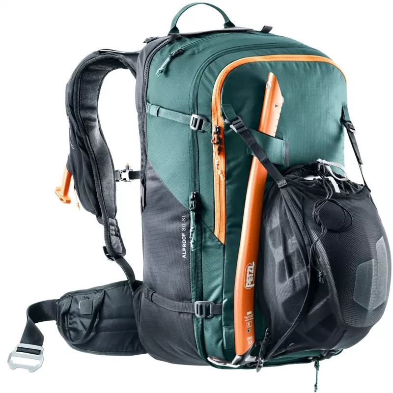 Deuter Alproof 30 SL laviinipakett - Must/Roheline denim