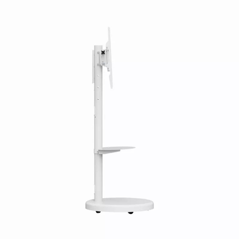 Põranda-TV-alus GEMBIRD TVS-86TR-01-W 37–86-tollistele teleritele, valge, pööratav ja kallutatav, VESA 200x200–600x400, max koormus 50 kg