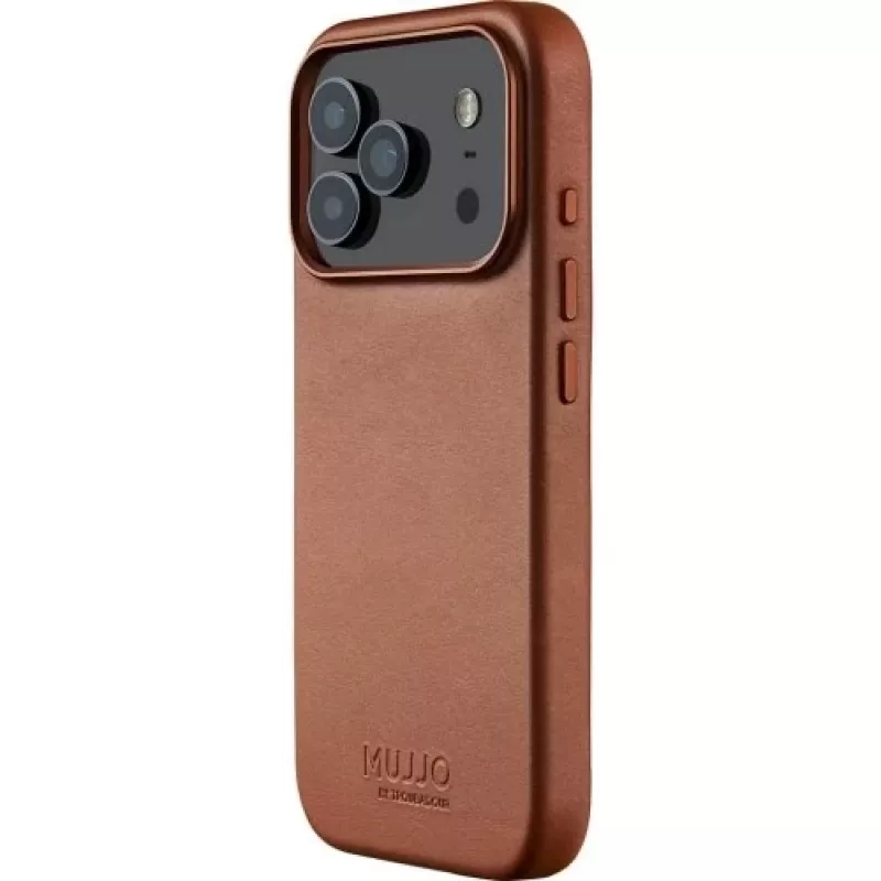 Mujjo täisnahast MagSafe ümbris iPhone 17 Pro jaoks, pruun