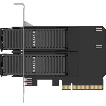 PCIe adapterkaart icybox MB312M4P-B — 2× M.2 NVMe PCIe 4.0 x8 (bifurkatsioon)