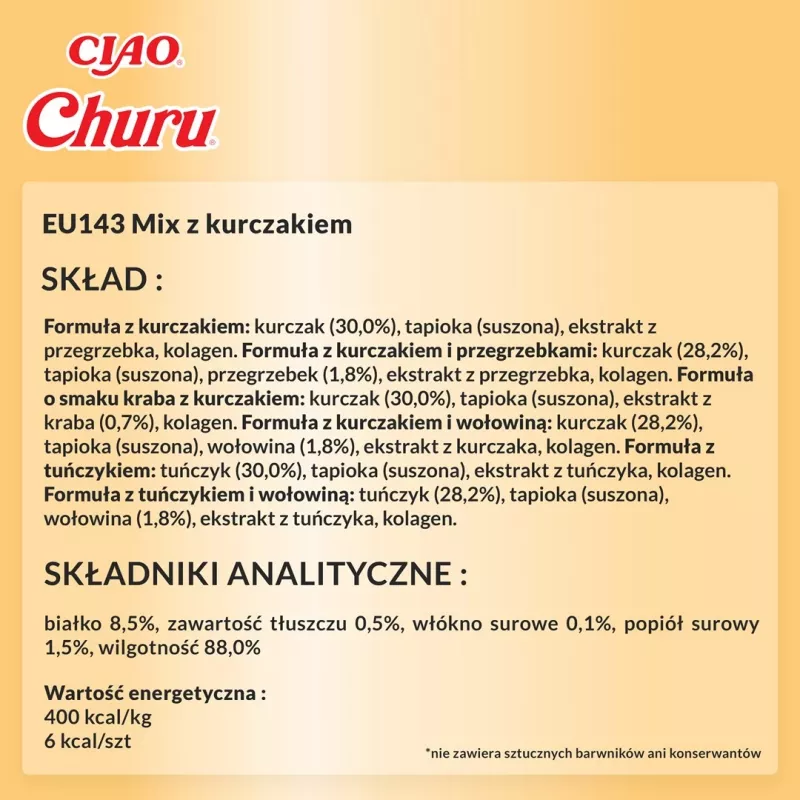 Kassimaiused INABA Churu Variety Box — kanapastamaitsed, 40 × 14 g, teravilja-, gluteeni- ja sojavabad