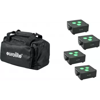 Lameda valgusti komplekt EUROLITE AKKU IP 3 — 4× akutoitega lamedat LED-paneeli