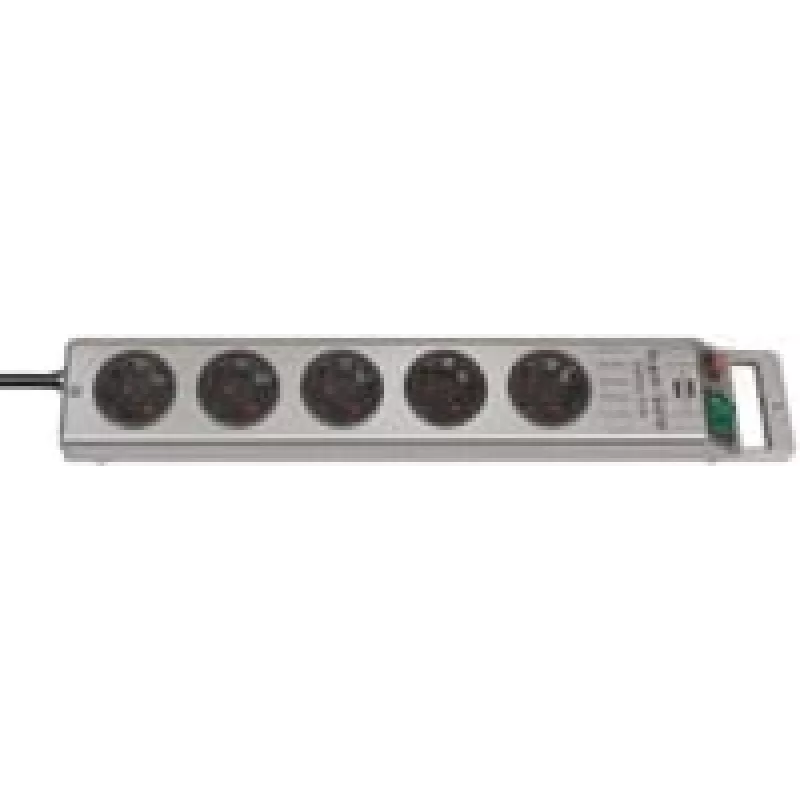 Brennenstuhl 1153340115 pikendusjuhe Super-Solid Line 5-suunaline 2,5 m H05VV-F 3G1,5, hõbedane (1153340115)