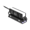 Jahutusradiaator DELOCK 18460 M.2 SSD 2280 jaoks — Alumiinium/Vask, RGB 5V, Must