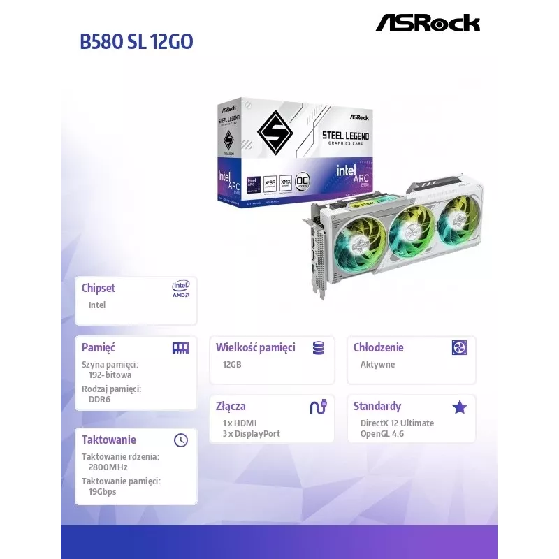 ASRock B580 SL 12GO Red
