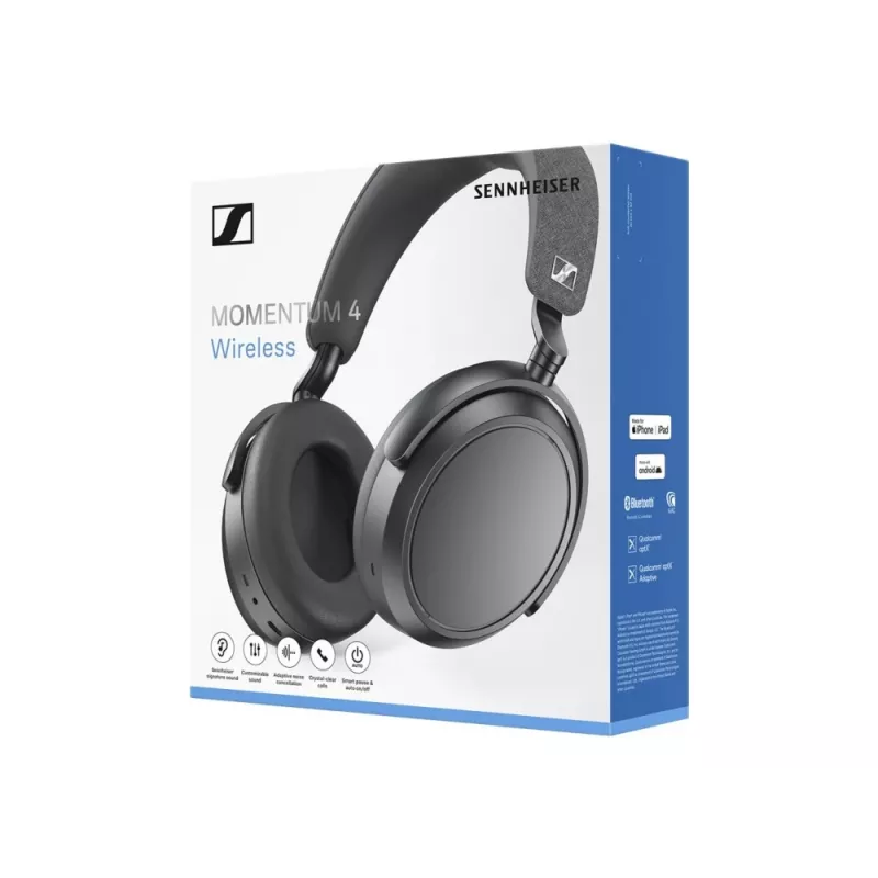 SENNHEISER Momentum 4 Wireless Bluetooth Noise-Cancelling Headphones - Must