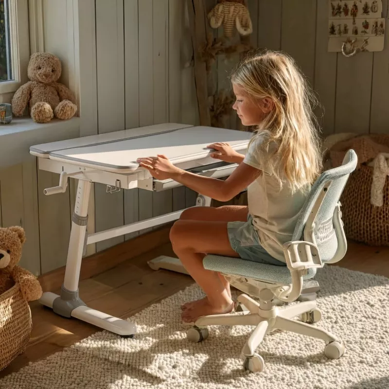 Ergo Office laste ergonoomiline kõrgusega reguleeritav laud, hall, max 100kg, ER-417 2cz