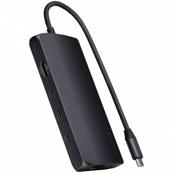 Satechi USB-C mitmepordiadapter ST-P8KED — 6 porti, toetab 8K resolutsiooni