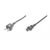 Assmann võrgukinnituskaabel. Schuko - C5 M/F. 1.2m. H05VV-F3G 0.75 mm². bl (AK-440115-012-S)