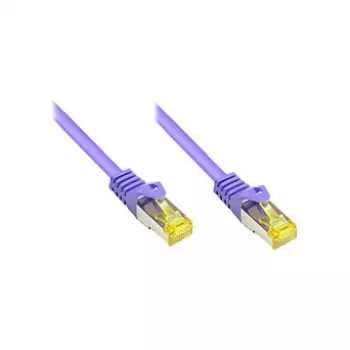 RJ45 patch-kaabel with Cat.7 Raw kaabel ja riivikaitsega (RNS®), S/FTP, PiMF, halogeenivaba, 600MHz, OFC, violetne, 1m, Good Connections® (8070R-010V)
