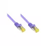 RJ45 patch-kaabel with Cat.7 Raw kaabel ja riivikaitsega (RNS®), S/FTP, PiMF, halogeenivaba, 600MHz, OFC, violetne, 1m, Good Connections® (8070R-010V)