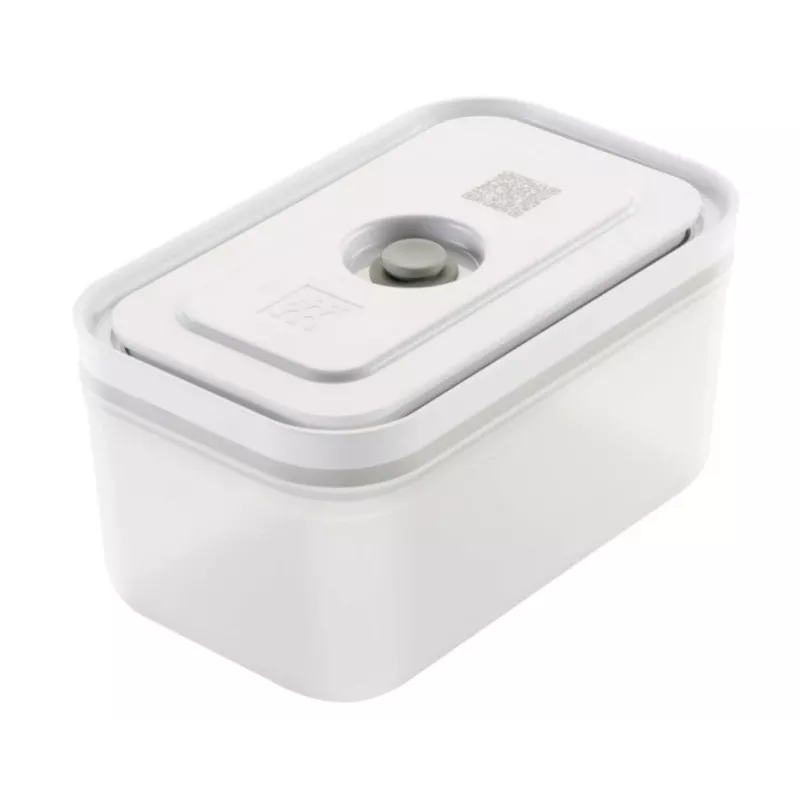 ZWILLING vaakumpakendaja karp 36807-007-0, plastikust ristkülikukujuline toidunõu, 1.1 l & 2.3 l, õhukindel lukustatav kaas, eemaldatav, poolläbipaistev valge