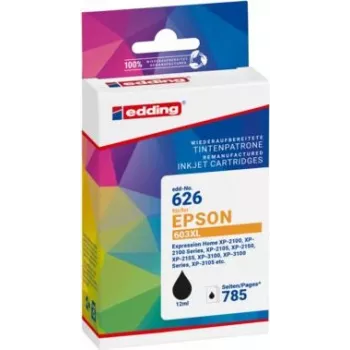 edding printerikassett EDD-626 must, ühildub EPSON 603XL Bk-ga