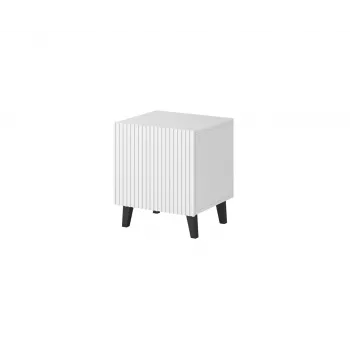 Öökapp cama meble PAFOS 2 tk, 45x40x51 cm, valge matt, MDF/puitlaastplaat, 16 mm raam