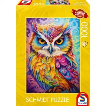 1000-osaline pusle Schmidt Spiele 59782 — Öökull papagoikleidis, pusle, 1000 tükki