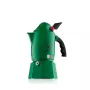 Moka pot BIALETTI Moka BREAK ALPINA — 3 tassi, roheline, alumiinium, bakeliidist käepide