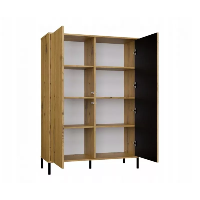 KAMARO 2DD õhuke/GŁ tamm ARTISAN DISPLAY CABINET