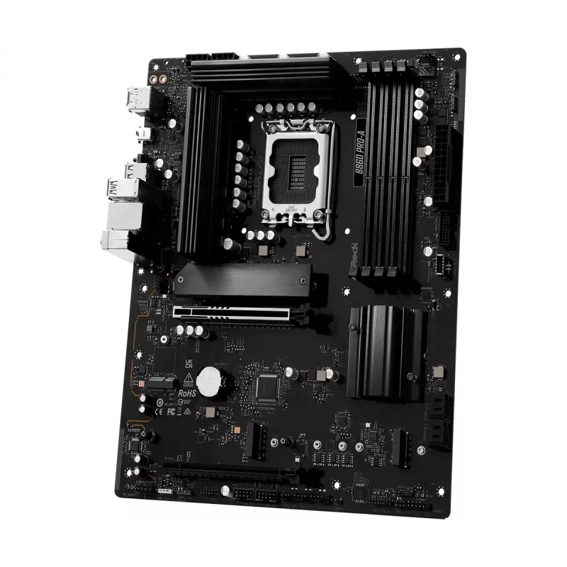 Emaplaat ASRock B860 Pro-A — Intel B860 ATX, LGA 1851, DDR5, 4x DIMM, 256GB, 2.5Gb LAN, 1x M.2, 4x SATA III