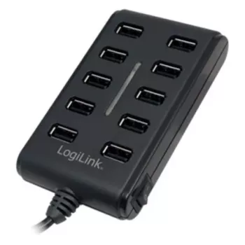 Logilink UA0125 USB-jaotur 10 pordiga USB2.0 toiteadapteriga 3,5 A, | Logilink