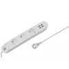 Nutikas pistikupesakomplekt Denver SHP-300U 3 vahelduvvoolupistikut Tüüp E 4 Valge