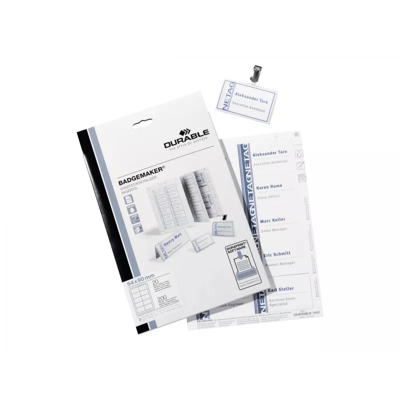 Label Durable 1455-02 Valge