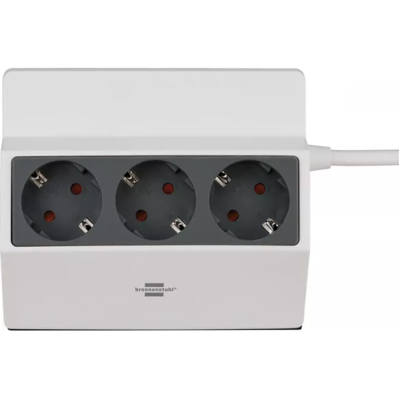 Brennenstuhl 1150070, 3 m, 3 vahelduvvooluväljundit, siseruumidesse, IP20, antratsiit, valge, 16 A