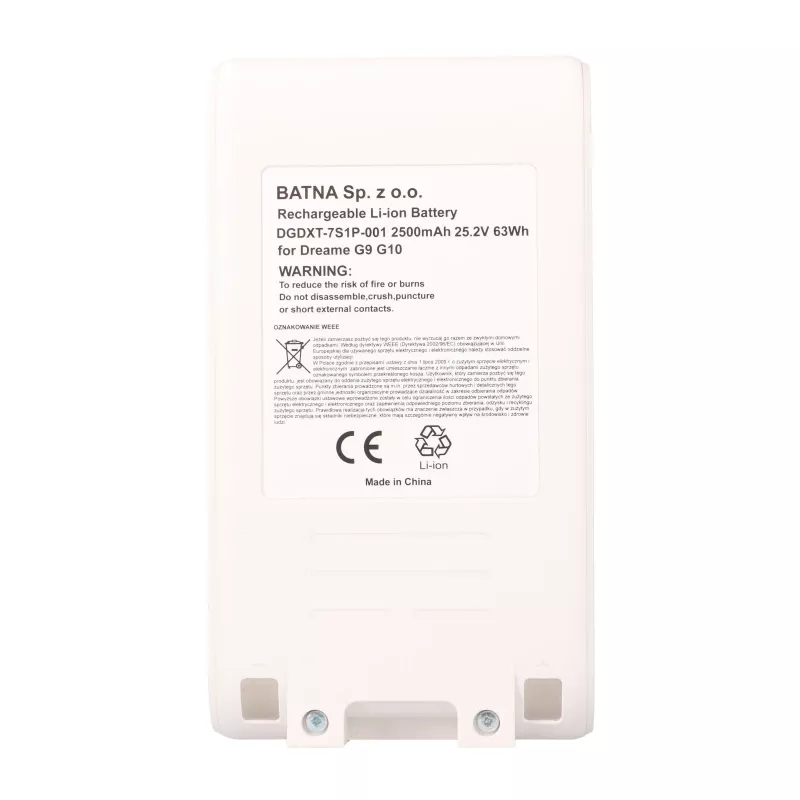 Aku, tolmuimeja G9 G10 25.2V 2500mAh