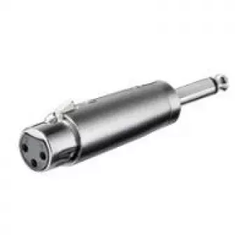 Wentronic Goobay XLR-adapter - XLR-pesa (3-kontaktiline) > 6,35 mm pistik (2-kontaktiline, mono) (27451)