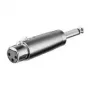 Wentronic Goobay XLR-adapter - XLR-pesa (3-kontaktiline) > 6,35 mm pistik (2-kontaktiline, mono) (27451)