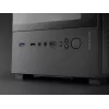 Mini Tower PC korpus TACENS Mars Gaming MC-SE2 — Mini-ITX / Micro-ATX, must, külgaken, alumine toiteplokk, toetab 2x2,5 tolli + 1x3,5 tolli
